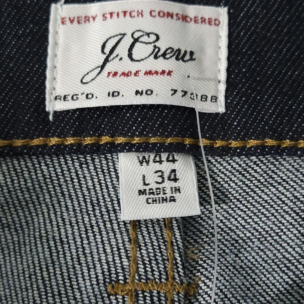 J.Crew 770 Straight Fit Jeans 44x34 Dark‎ Rinse Wash Denim Classic Mens Straight